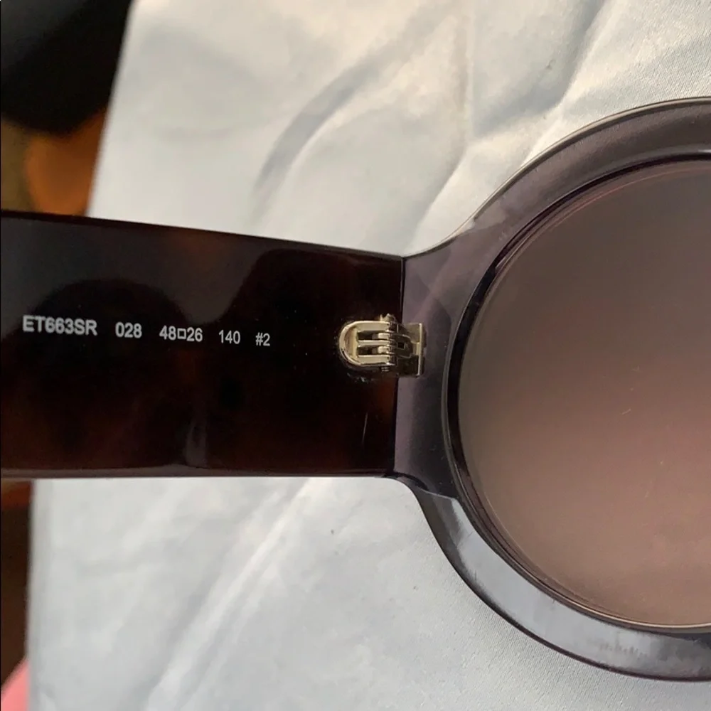 NWT ETRO Grey/Havana sunglasses w/case